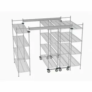 METRO TT10-E2160M1860C Overhead Track Shelving Complete Kit, 72 Inch Size Track Length, 60 Inch Overall Width | CT3BUN 60YV90