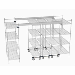 METRO TT12-E2448M1848C Overhead Track Shelving Complete Kit, 90 Inch Size Track Length, 48 Inch Overall Width | CT3BUP 60YV91