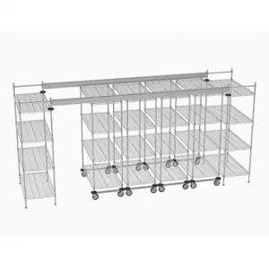 METRO TT16-E2448M2448C Overhead Track Shelving Complete Kit, 138 Inch Size Track Length, 48 Inch Overall Width | CT3BUK 60YV95