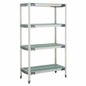 METRO X336GX3 Plastic Industrial Shelving, 18 Inch x 36 Inch, 62 Inch Overall Height, 4 Shelves | CT3CAQ 60YU69