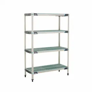 METRO X346GX3 Plastic Industrial Shelving, 18 Inch x 42 Inch, 62 Inch Overall Height, 4 Shelves | CT3CAV 60YU84