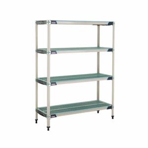 METRO X356GX3 Plastic Industrial Shelving, 18 Inch x 48 Inch, 62 Inch Overall Height, 4 Shelves | CT3CAY 60YU83