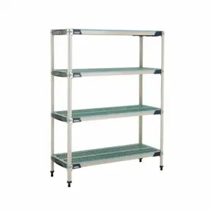 METRO X356GX3 Plastic Industrial Shelving, 18 Inch x 48 Inch, 62 Inch Overall Height, 4 Shelves | CT3CAY 60YU83