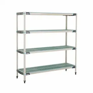 METRO X366GX3 Plastic Industrial Shelving, 18 Inch x 60 Inch, 62 Inch Overall Height, 4 Shelves | CT3CBB 60YU74