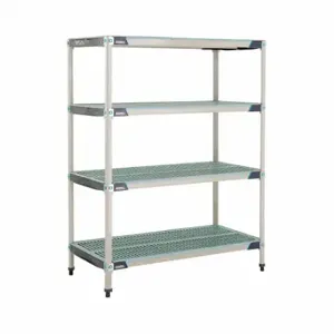 METRO X556GX3 Plastic Industrial Shelving, 24 Inch x 48 Inch, 62 Inch Overall Height, 4 Shelves | CT3CBZ 60YU79