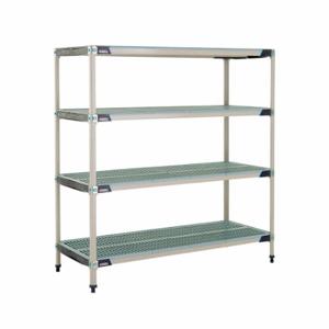 METRO X566GX3 Plastic Industrial Shelving, 24 Inch x 60 Inch, 62 Inch Overall Height, 4 Shelves | CT3CCC 60YU67