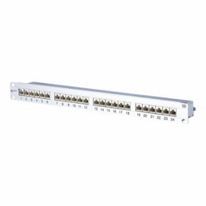 METZ CONNECT 130855C-E Patch Panel, Rack, Anodized Aluminum, RJ45, 180 Deg Mounting Angle, 24 Ports, Unequipped | CT3CLD 802L15