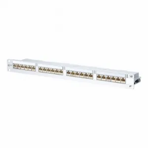 METZ CONNECT 130856C-E Patch Panel, Rack, Anodized Aluminum, RJ45, 180 Deg Mounting Angle, 24 Ports, Unequipped | CT3CLC 802L17