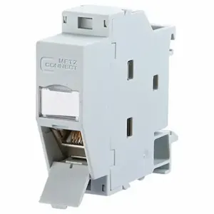 METZ CONNECT 1309107003-E Rail-Mount Module, Cat6A, Data/Hdbaset/Power, 8 Poles, 45 Deg. Angled, Cable | CT3CGX 802LA1