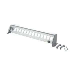 METZ CONNECT 130927-1600-E Patch Panel, Rail, Aluminum Zinc Sheet, 45 Deg Mounting Angle, 16 Ports, Unequipped | CT3CLN 802L21