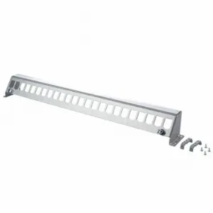 METZ CONNECT 130927-2400-E Patch Panel, Rail, Aluminum Zinc Sheet, 45 Deg Mounting Angle, 24 Ports, Unequipped | CT3CLP 802L22