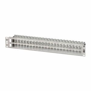METZ CONNECT 130A24-00-E Patch Panel, Rack, Stainless Steel, 48 Ports, Unequipped | CT3CLL 802L12
