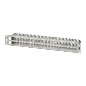 METZ CONNECT 130A24-00-E Patch Panel, Rack, Stainless Steel, 48 Ports, Unequipped | CT3CLL 802L12