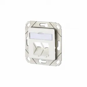 METZ CONNECT 130B20D21102KE Wall Outlet, UPK, GD-Zn Zinc Die-Cast, Individual Keystone Modules, 2 Ports | CT3CKF 802L79