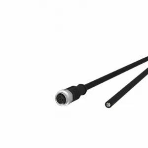 METZ CONNECT 142MCA20010 Sensor Cable, M12 Male Straight x Free End, 4 Pins, Black, Pur, 1 M Cable Length | CT3CMN 802LF6