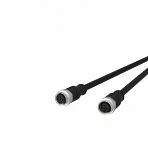 METZ CONNECT 142MCA22050 Sensor Cable, M12 Male Straight x M12 Male Straight, 4 Pins, Black, Pur, 5 M Cable Length | CT3CNA 802LG1