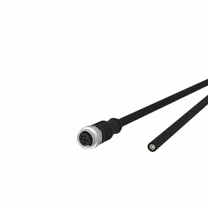 METZ CONNECT 142MDA20050 Sensor Cable, M12 Male Straight x Free End, 5 Pins, Black, Pur, 5 M Cable Length | CT3CMQ 802LG5