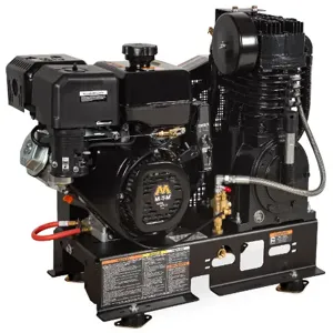 MI-T-M AES-20315-120H Electric Air Compressor, Simplex Horizontal, 120 Gallon, 46.5 Cfm, 200 V, 3 Phase, 44 A | CV6YYT