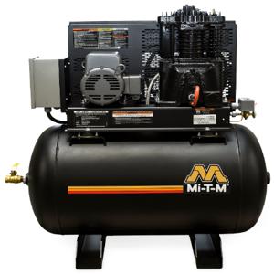 MI-T-M ACS-23175-80H Electric Air Compressor, 23.5 Cfm, 1250 rpm, 7.5 HP, 230 V, 1 Phase, 31 A | CV6YZB