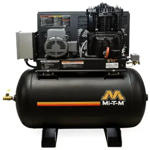 MI-T-M ACS-23105-80H Electric Air Compressor, 18 Cfm, 860 rpm, 5 HP, 230 V, 1 Phase, 23 A | CV6YYX