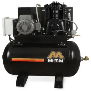 MI-T-M ACS-23175-80HM Electric Air Compressor, 23.5 Cfm, 1250 rpm, 7.5 HP, 230 V, 1 Phase, 31 A | CV6ZDD