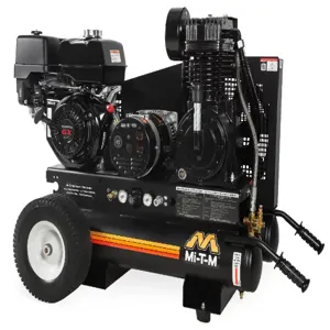 MI-T-M AG2-PH13-08M1E Air Compressor/Generator Combination, Gasoline, 8 Gallon, 389 cc Honda, 16.4 Cfm | CV6ZEW