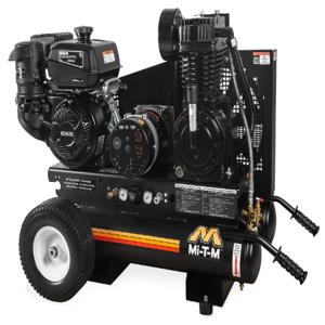 MI-T-M AG2-PK14-08M1 Air Compressor/Generator Combination, Gasoline, 8 Gallon, 429 cc, 16.4 Cfm, 4000 W | CV6ZEV