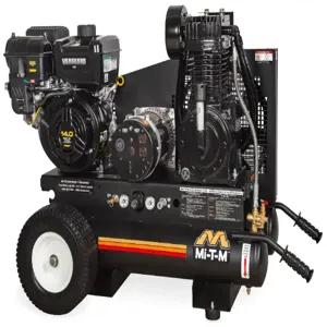 MI-T-M AG2-PV14-08M1 Air Compressor/Generator Combination, Gasoline, 8 Gallon, 408 cc, 16.4 Cfm, 4000 W | CV6ZET