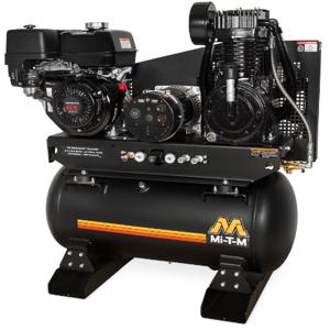 MI-T-M AG2-SH13-30M Air Compressor/Generator Combination, Gasoline, 30 Gallon, 389 cc Honda, 16.4 Cfm, 4000 W | CV6YVX