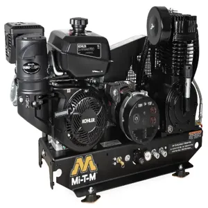 MI-T-M AG2-SK14-B Air Compressor/Generator Combination, Gasoline, 8 Gallon, 429 cc, 16.4 Cfm, 4000 W | CV6YEW