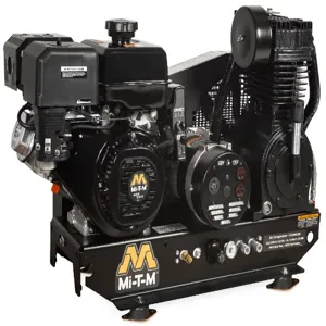 MI-T-M AG2-SM14-BE Air Compressor/Generator Combination, Gasoline, 8 Gallon, 420 cc, 16.4 Cfm, 4000 W | CV6YEZ