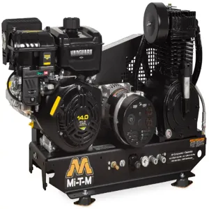 MI-T-M AG2-SV14-BE Air Compressor/Generator Combination, Gasoline, 8 Gallon, 408 cc, 16.4 Cfm, 4000 W | CV6YEY