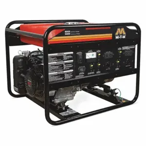 MI-T-M GEN-6000-0MH0 Portable Generator, Gasoline, 5000 W, 6000 W, 120/240V AC, 41.7/20.8, Recoil, 11.4 Hr | CT3QRD 39W899