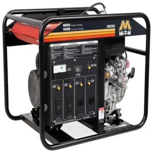 MI-T-M GEN-6000-0MKD Industrial Portable Diesel Generator, 6000 W, 9.1 HP, 3600 rpm, 2.6 Gallon | CV6YAQ