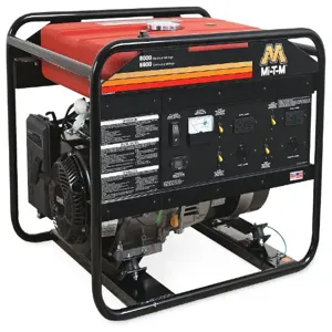 MI-T-M GEN-8000-0MK0 Portable Generator, Gasoline, 6, 900 W, 8000 W, 120/240V AC, 66.7/33.3, Recoil, 11.4 Hr | CT3QRG 39W904