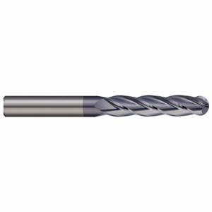 MICRO 100 BELM-120-3X Ball End Mill, 3 Flutes, 12 mm Milling Dia, 50 mm Length Of Cut, 100 mm Overall Length | CT3CXV 60NR74
