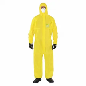 MICROCHEM YY23-B-92-111-05 Hooded Coveralls, AlphaTec 2300, Light Duty, Bound Seam, Yellow, XL, 25 PK | CT3DAZ 48MC85