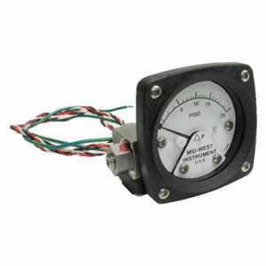 MIDWEST INSTRUMENTS 120SA-00-O-AA-20P Differential Pressure Gauge And Switch, 0 To 110 PSId, Back, Spdt, 120, Piston, Npt | CT3EVK 783YP7