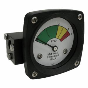 MIDWEST INSTRUMENTS 522A-005 3-Color Differential Pressure Indicator, 0 To 5 PSId, 522, Nema 4X | CT3ERP 61TG62
