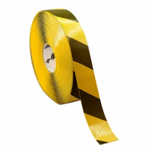 MIGHTY LINE MTH270 Floor Marking Tape, Textured Grip, Striped, Black/Yellow, 2 Inch x 100 ft | CT3EZP 783G87