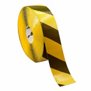 MIGHTY LINE MTH370 Floor Marking Tape, Striped, Black/Yellow, 3 Inch x 100 ft, 50 mil Tape Thick | CT3EZN 783G85