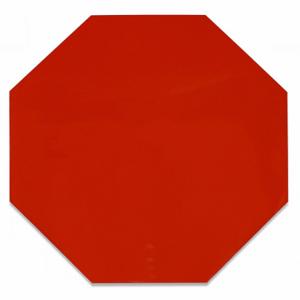 MIGHTY LINE OCT10R Bodenmarkierungsband, achteckig, einfarbig, rot, ohne Legende, 9 1/2 x 9 1/2 Zoll, 50-Mil-Band | CT3EZJ 783HU3