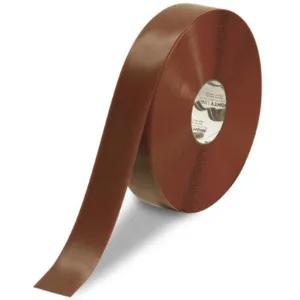 MIGHTY LINE 2RBRWN Industrial Floor Tape, 2 Width, Brown, 100 ft Long | AX3KHU