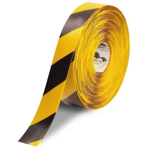 MIGHTY LINE 2RYCHV Industrial Floor Tape, 2 Width, Yellow with Black Chevrons, 100 ft Long | AX3KJC