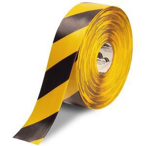 MIGHTY LINE 3RYCHV Industrie-Bodenband, 3 Breiten, Gelb mit schwarzen Chevrons, 100 Fuß lang | AX3KJE