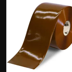 MIGHTY LINE 6RBRWN Industrial Floor Tape, 6 Width, Brown, 100 ft Long | AX3KHY