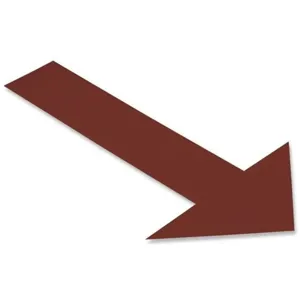 MIGHTY LINE Arrow10BN Industrial Floor Tape Marker, 6 x 10 Size, Size, Brown Arrow, PK50 | AX3KLT