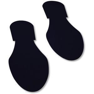 MIGHTY LINE BLKFtPrt Industrial Floor Tape Marker, Colored Black Footprint, PK50 | AX3KKY