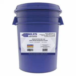 MILES LUBRICANTS M001000803 Hydraulic Oil, Mineral, 5 Gal, Pail, Iso Viscosity Grade 100, Sae Grade 30W, Aw | CT3FRD 49CL24