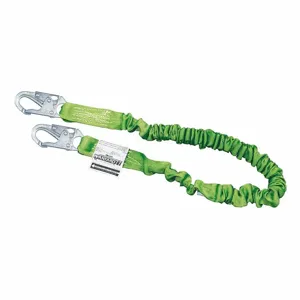 MILLER BY HONEYWELL 216M-Z7/4FTGN Shock-Absorbing Lanyard, 310 lbs. Capacity, Tubular Webbing, 4 ft. Length | CJ3HXN 45JK02